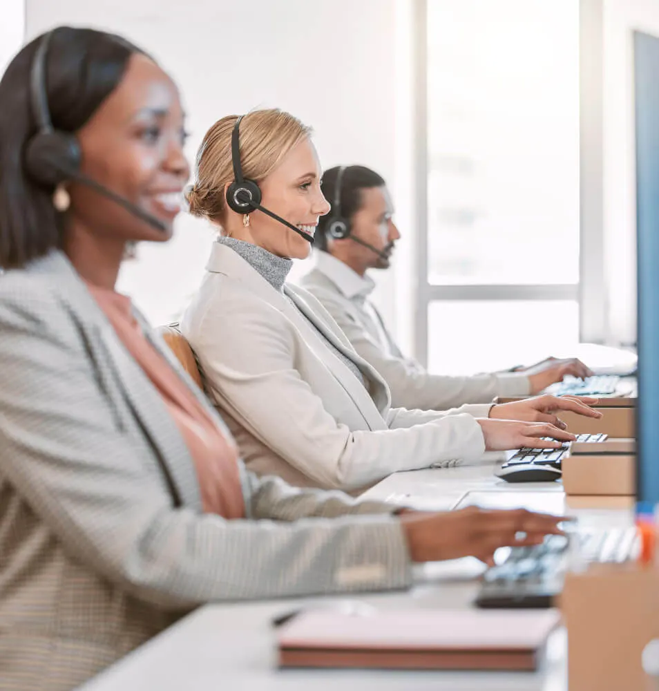 Contact centre professionals delivering outsourced customer service solutions